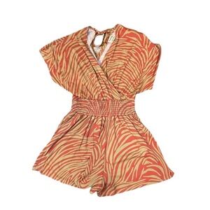 Animal print romper